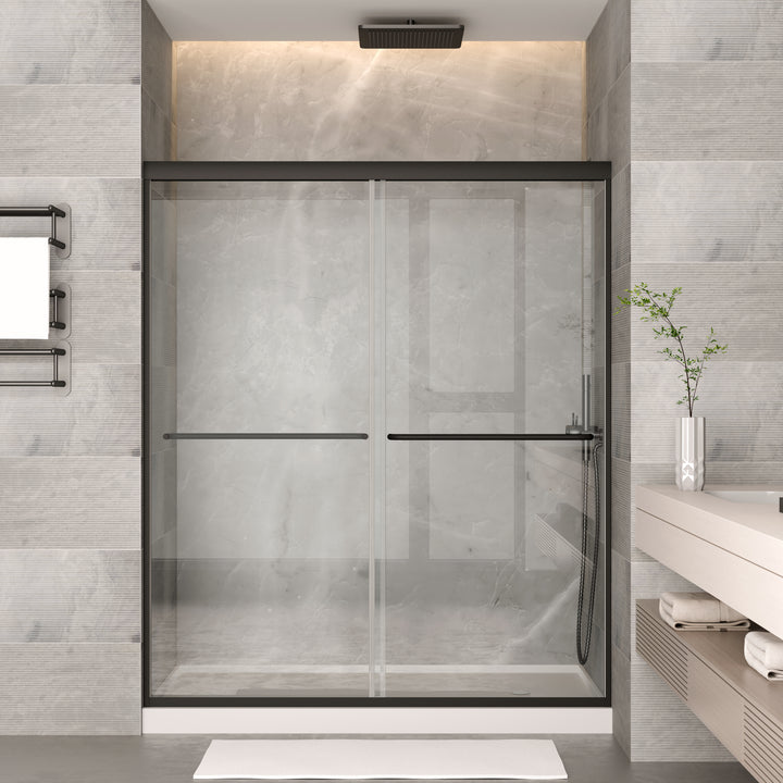 Modland 56-60" x 70" Double Sliding Frame Shower Door Clear Tempered Glass - Modland