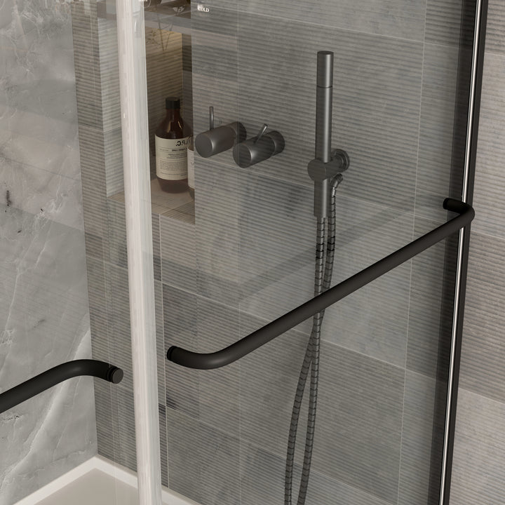 Modland 56-60" x 70" Double Sliding Frame Shower Door Clear Tempered Glass - Modland