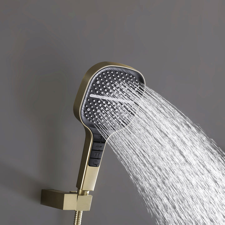 Thermostatic Rain Shower Set with Hand Shower Including Rough-in Valve - Modland