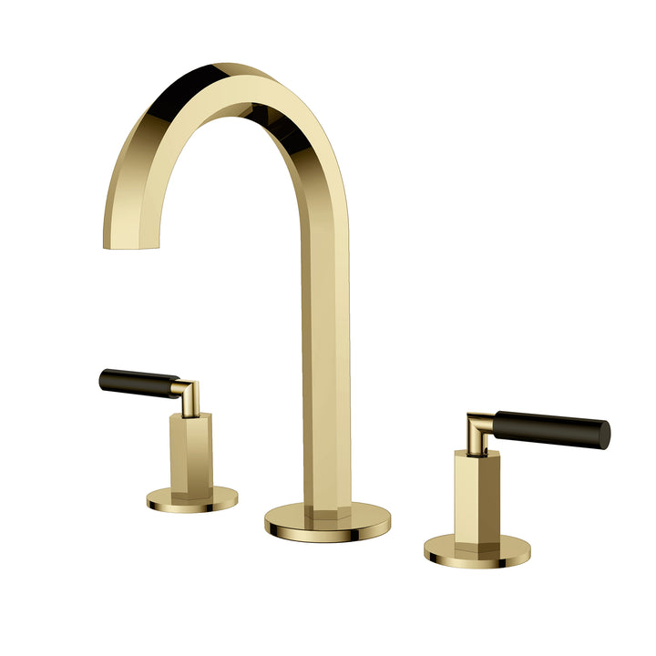 Deck Mounted Dual Handles Modern Industrial Style Bathroom Sink Faucet - Modland