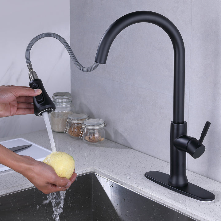 Kitchen Faucet With Touch Pull Single Handle and Swivel Spout - Modland