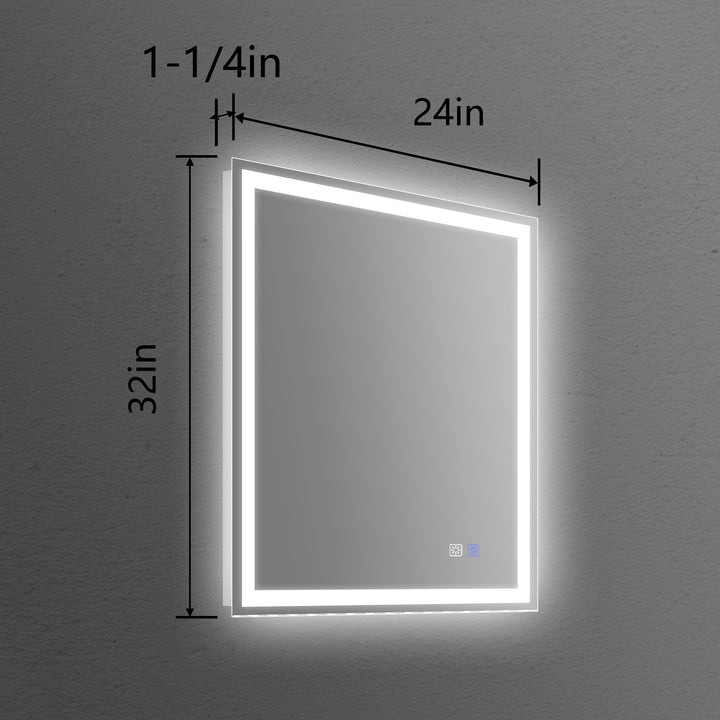 Modland LED Bathroom Vanity Mirror with Light,24*32 inch - Modland