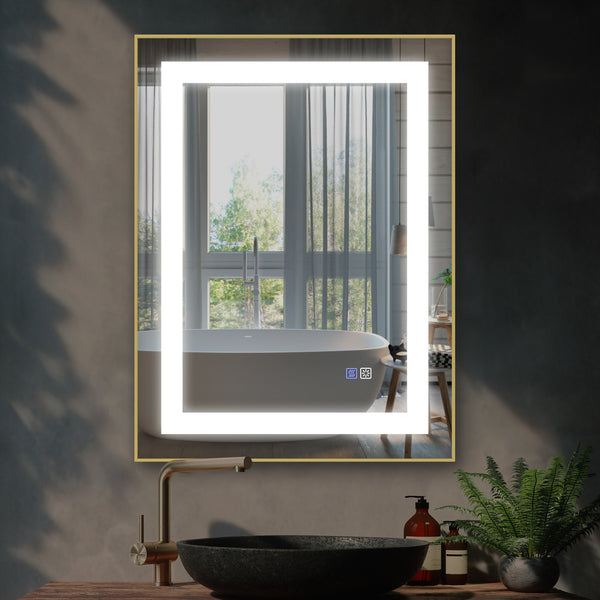 Modland LED Bathroom Vanity Mirror with Front Light, 24 x 32 inch, Anti Fog - Modland