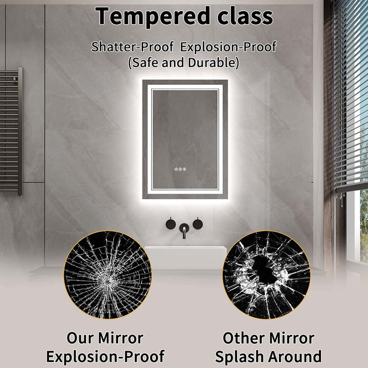 20x28 inch Tempered Glass Vanity Mirror