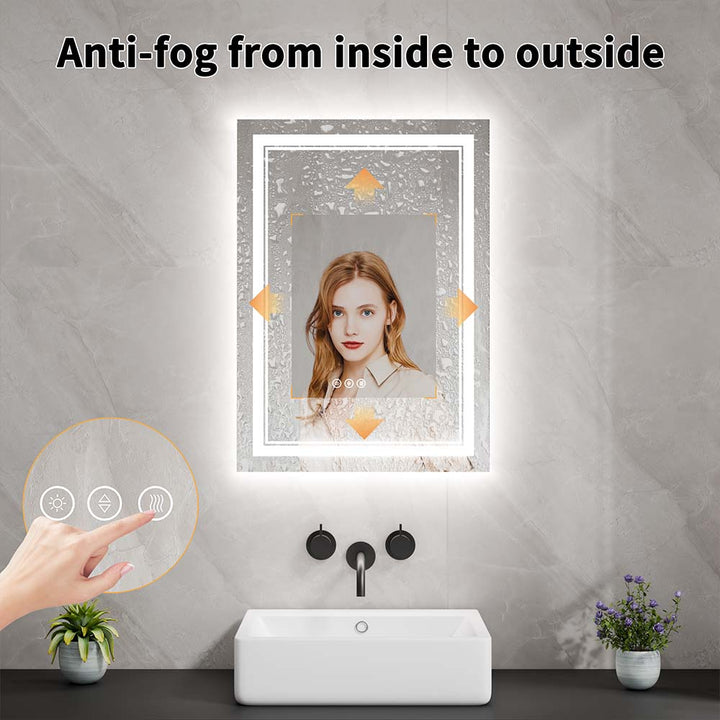 20x28 inch Vanity Mirror Anti Fog Feature