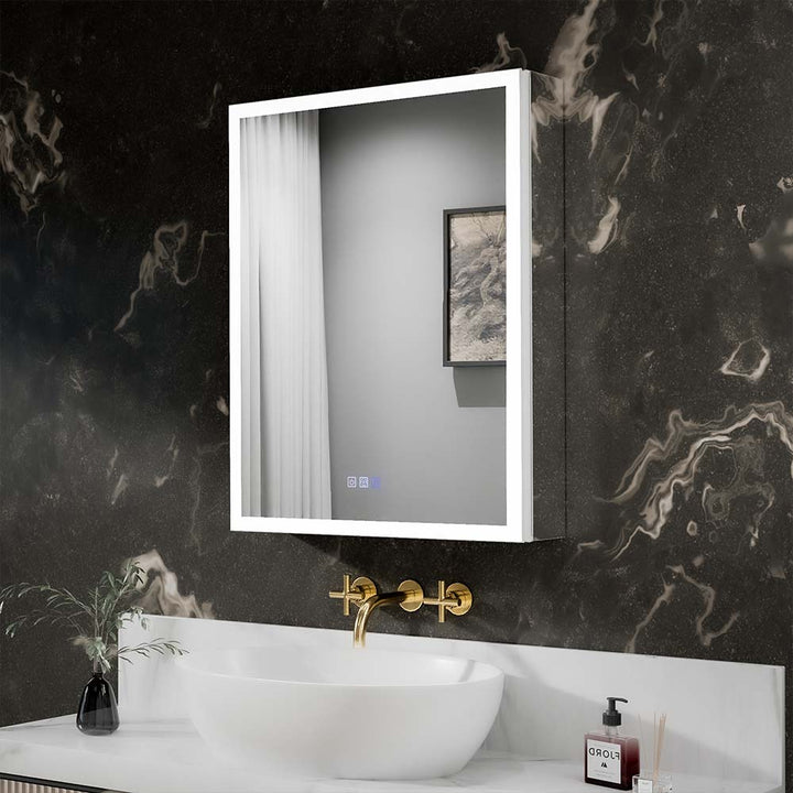 24x30 illuminated bathroom mirror