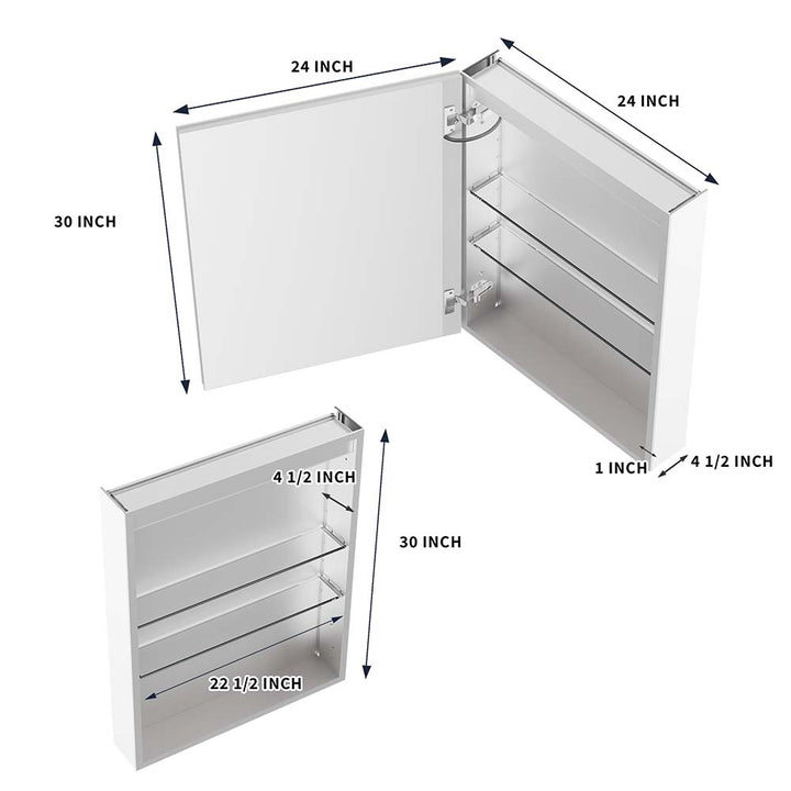 24x30 medicine cabinet anti fog