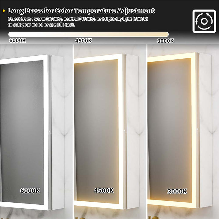 24x30 medicine cabinet color temperature