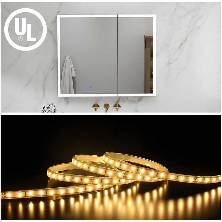 24x30 medicine cabinet led strip light