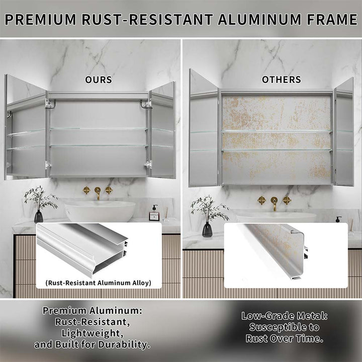 24x30 medicine cabinet premium aluminum frame