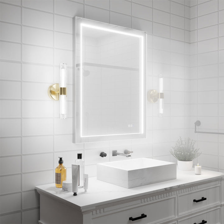 28" x 36" Led Bathroom Mirror with Aluminum Frame 