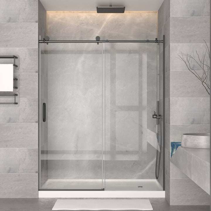 Modland 70" x 60" Single Sliding Frameless Shower Door Tempered Glass - Modland