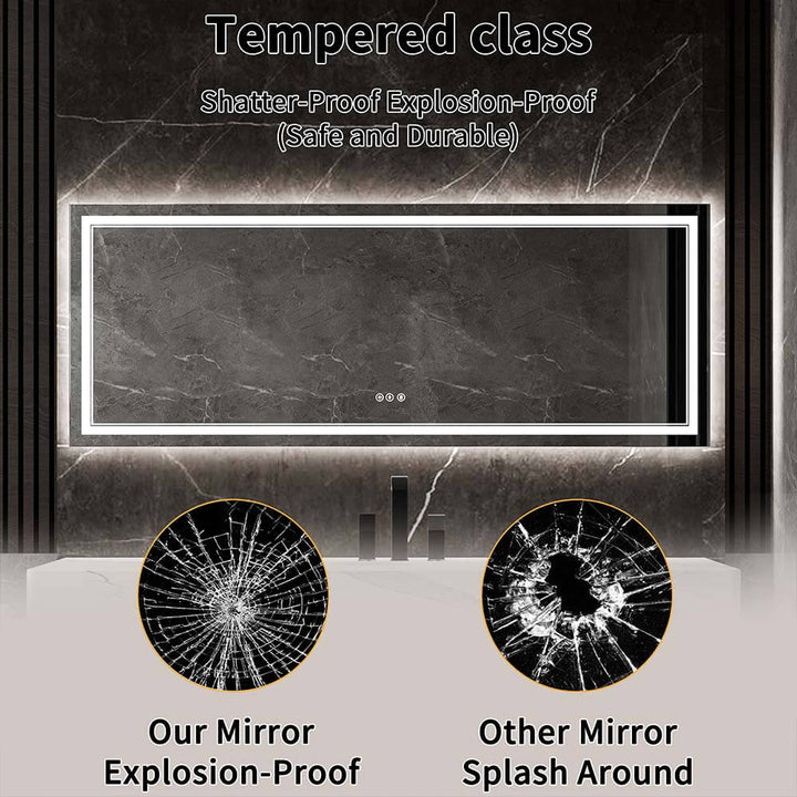 32x84 inch Tempered Glass Vanity Mirror