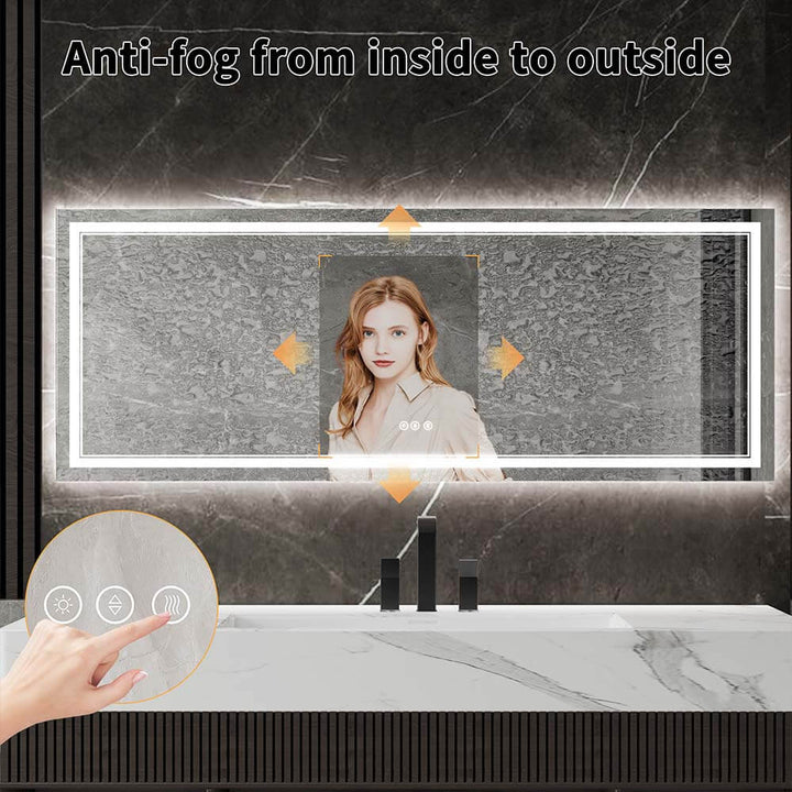 32x84 inch Vanity Mirror Anti Fog Feature