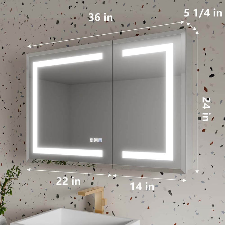 36x24 inch led medicine cabinet dimensions drawing