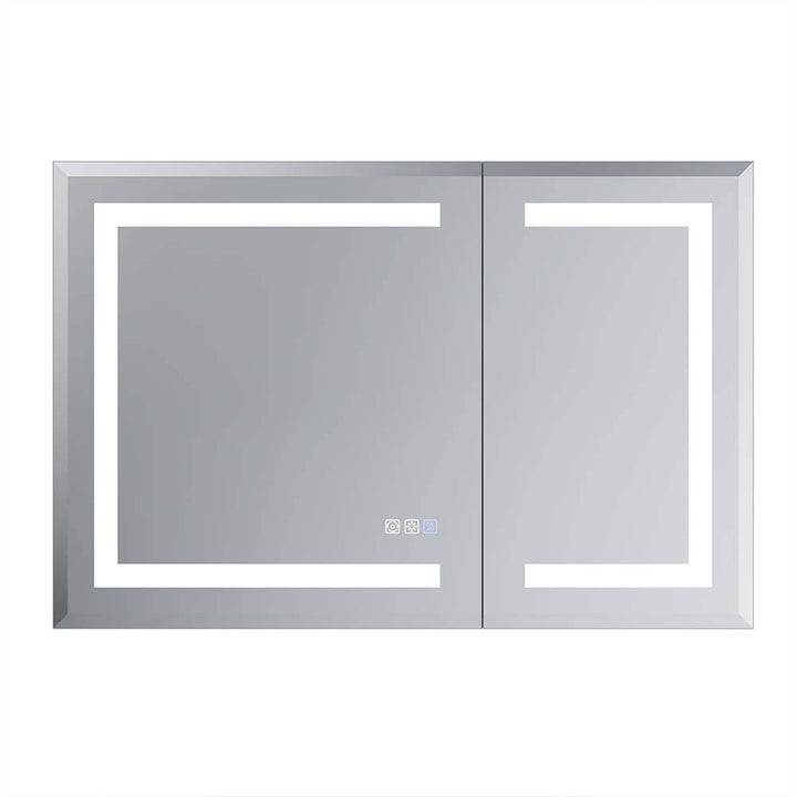 36x24 inch led medicine cabinet double door white background