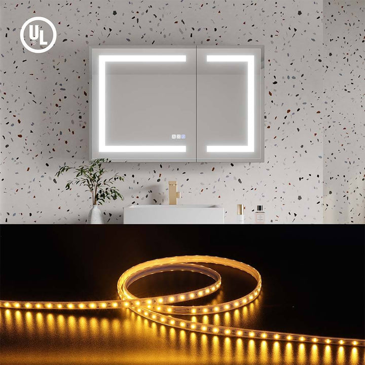 36x24 inch led medicine cabinet light strips illumination