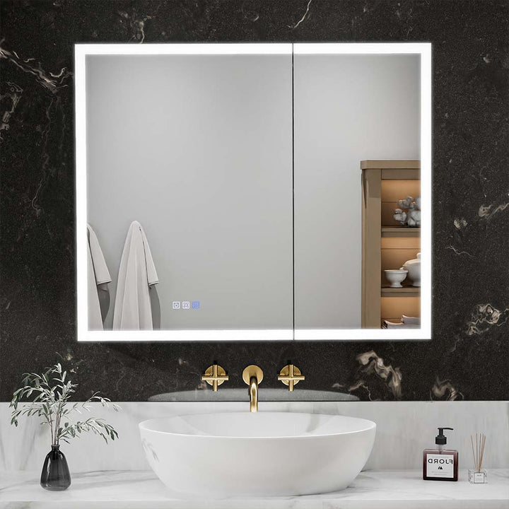 36x30 Modern Bathroom with LED Medicine Cabinet