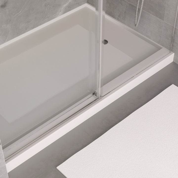 Modland 70" x 60" Single Sliding Frameless Shower Door Tempered Glass - Modland