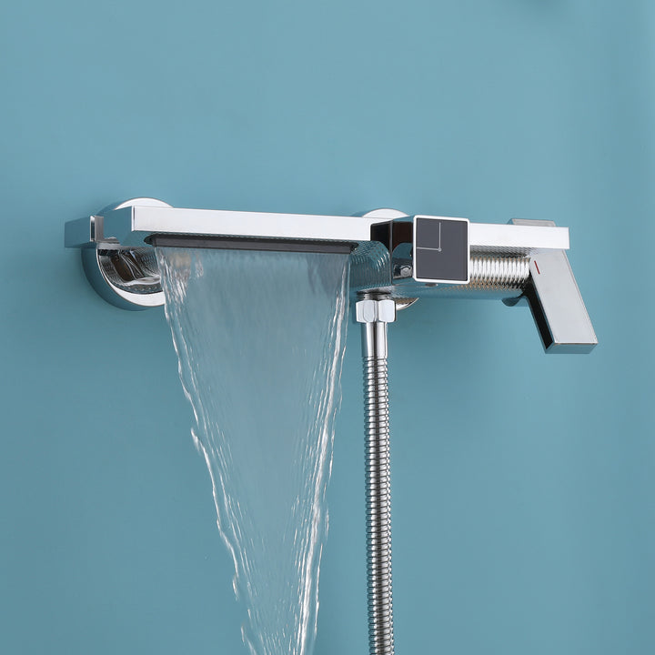 Multi-Functional Bathtub Faucet with Massage Shower Head Sliding Bar - Modland