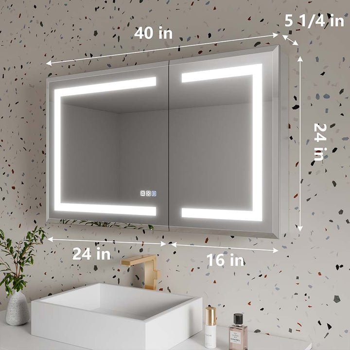 40x24 inch led medicine cabinet dimensions drawing