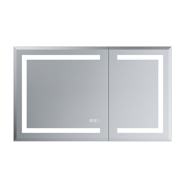 40x24 inch led medicine cabinet double door white background