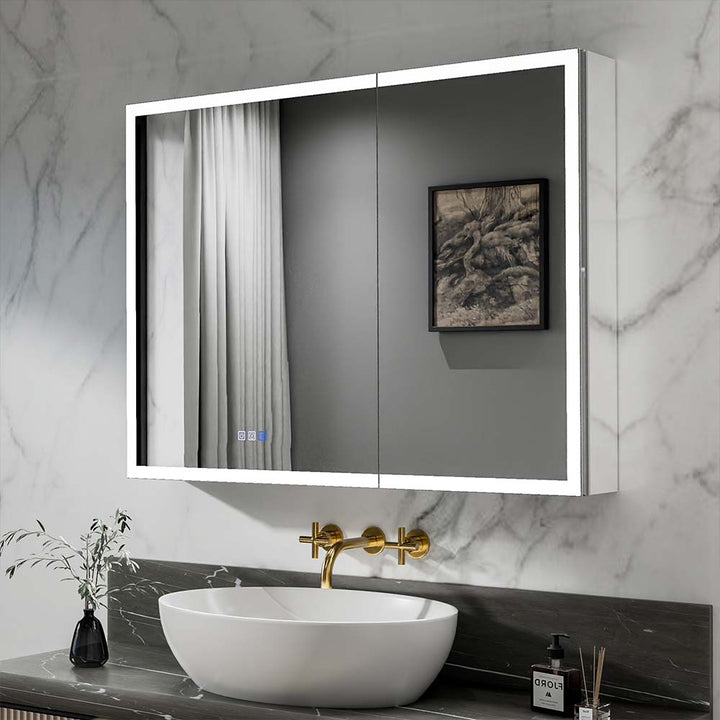 40x30 Modern Bathroom with LED Mirror