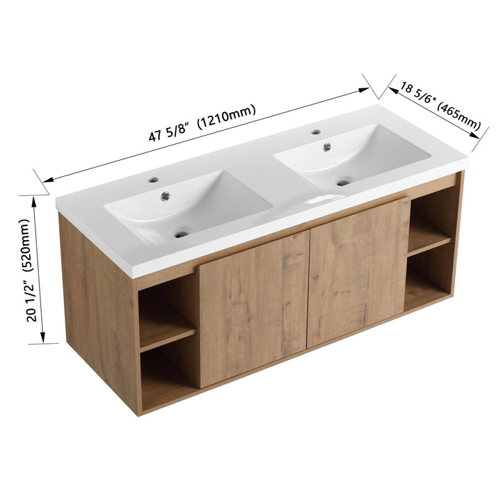 48 inch double sink vanity dimensions