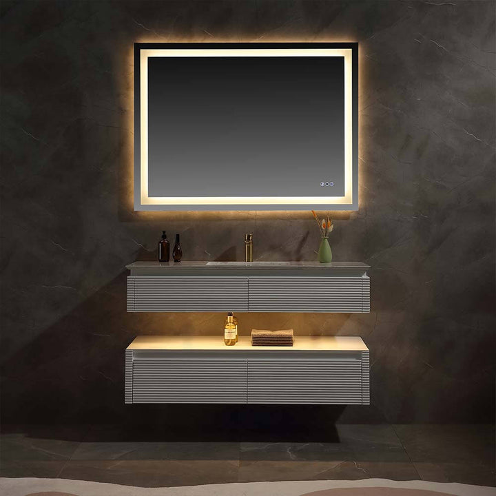 48x20 inch led bathroom vanity with single sink