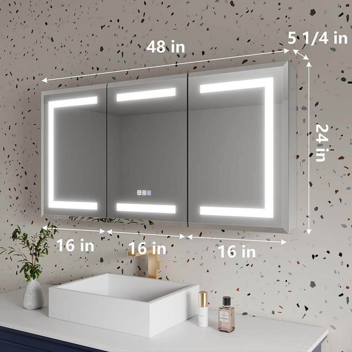 48x24 led medicine cabinet dimensions drawing