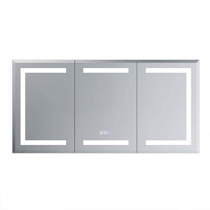 48x24 led medicine cabinet double door white background