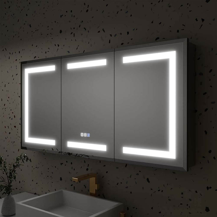 48x24 led medicine cabinet lights off view