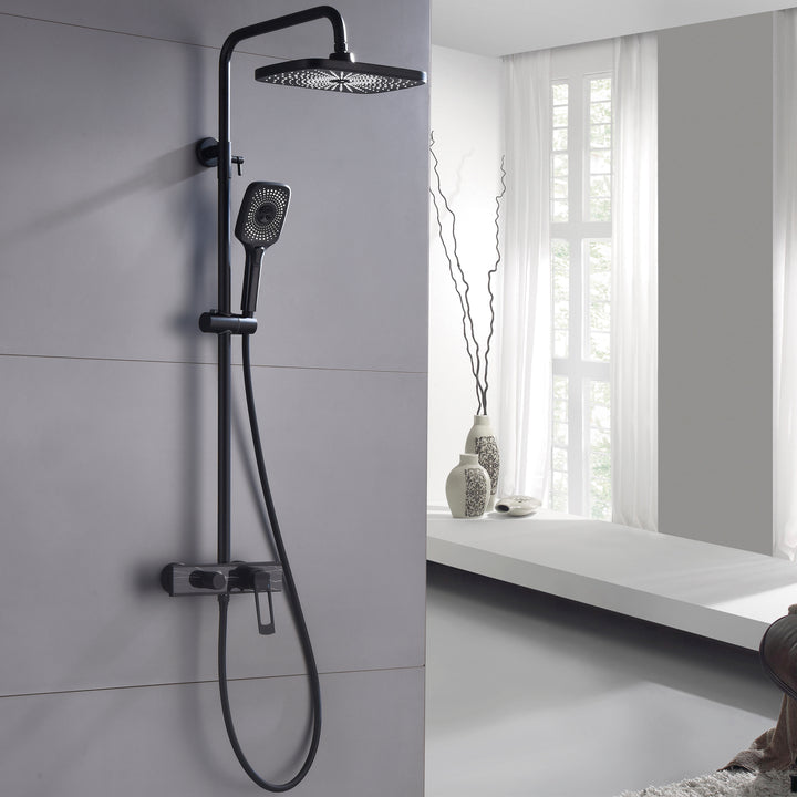 Dual Handle Shower System With Multi-Function Hand Shower - Modland