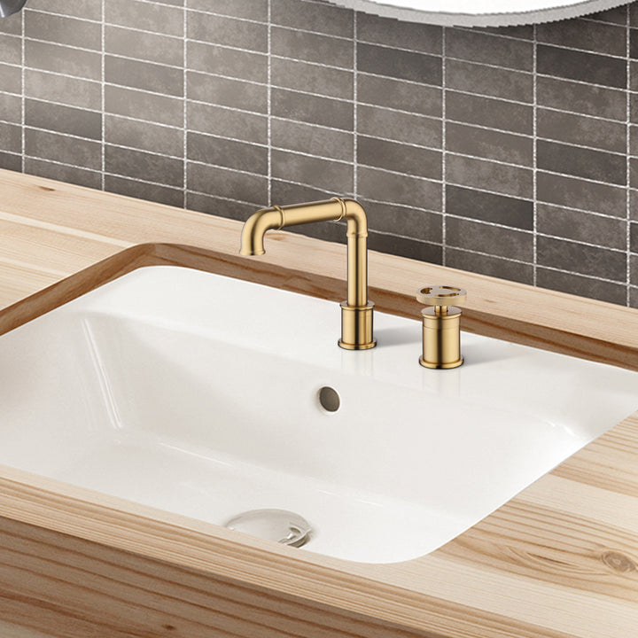 Deck Mounted Two Holes Bathroom Sink Faucet - Modland