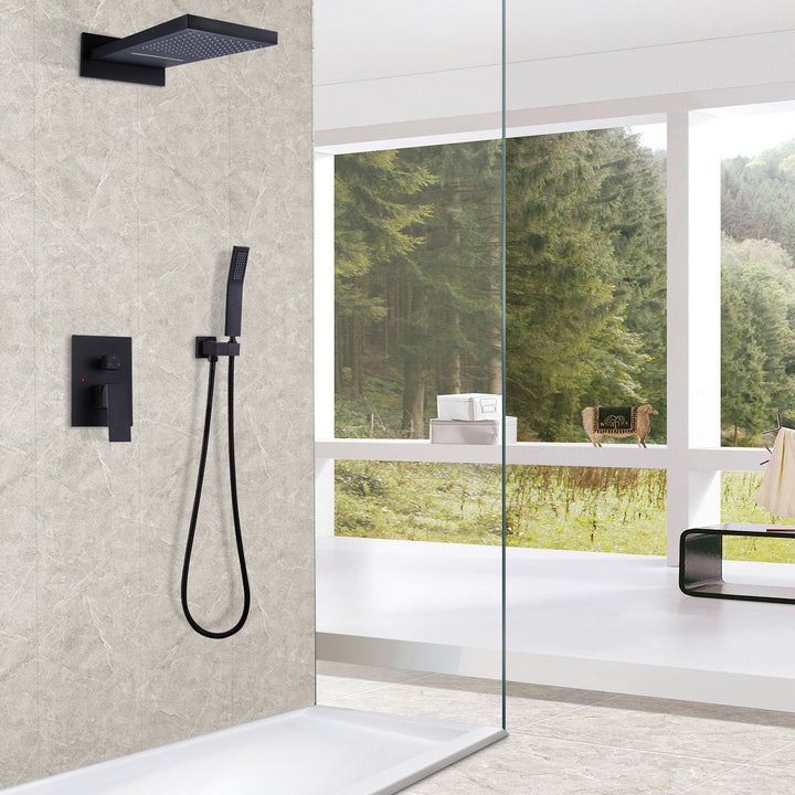 Multifunction Pressure Balance Rain Shower System with hand shower - Modland