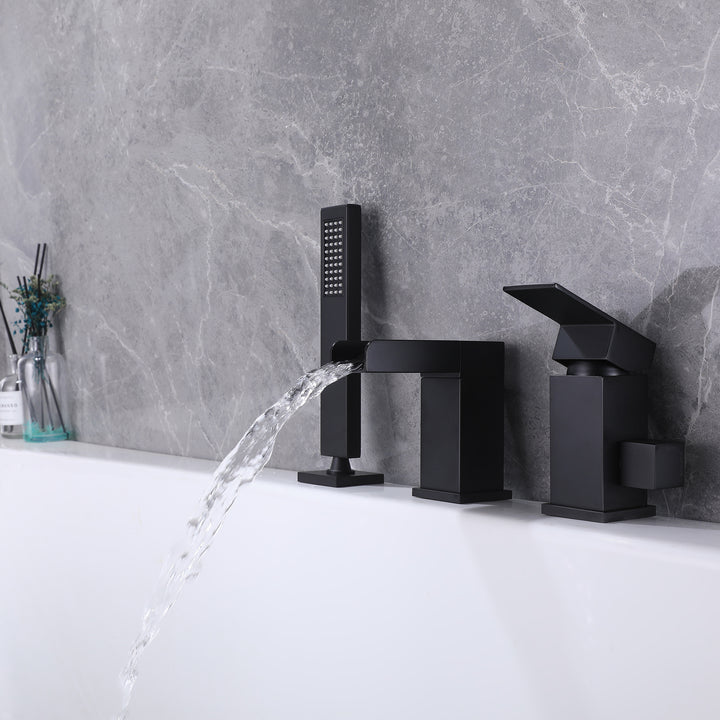 Modland Deck Mounted Bathtub Faucet with Hand Shower - Modland