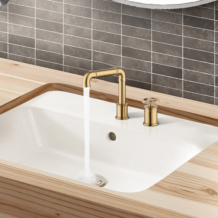 Deck Mounted Two Holes Bathroom Sink Faucet - Modland