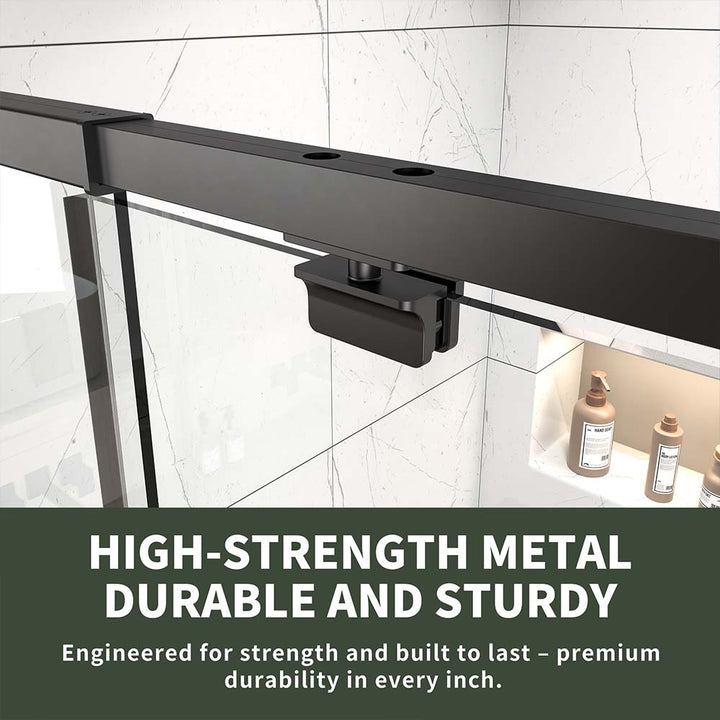 60 inch black bathroom shower door pivot hinge