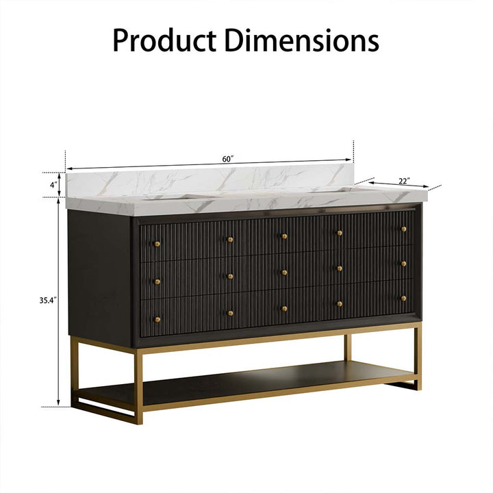 60 inch black modern bathroom vanity dimensions