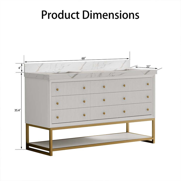 60 inch white modern bathroom vanity dimensions