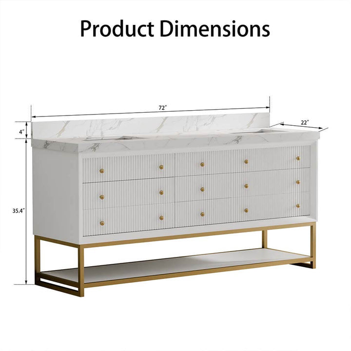 72 inch white modern bathroom vanity dimensions