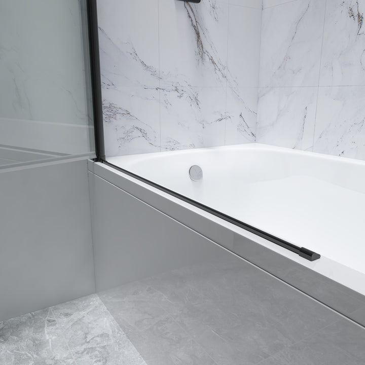 Modland 34 x58 Frameless Clear Glass Tub Shower Door - Modland