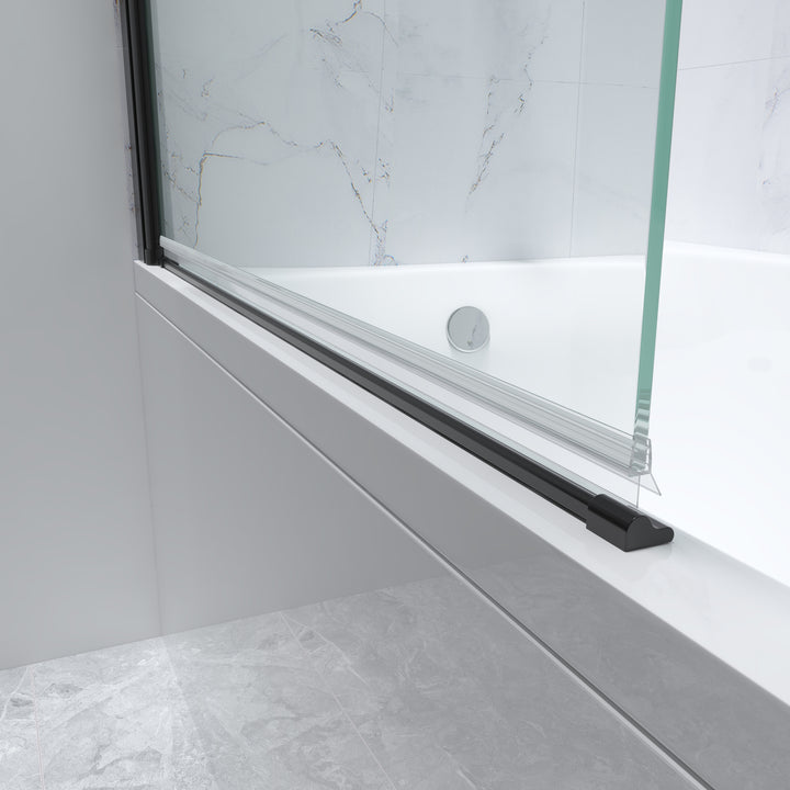 Modland 34 x58 Frameless Clear Glass Tub Shower Door - Modland