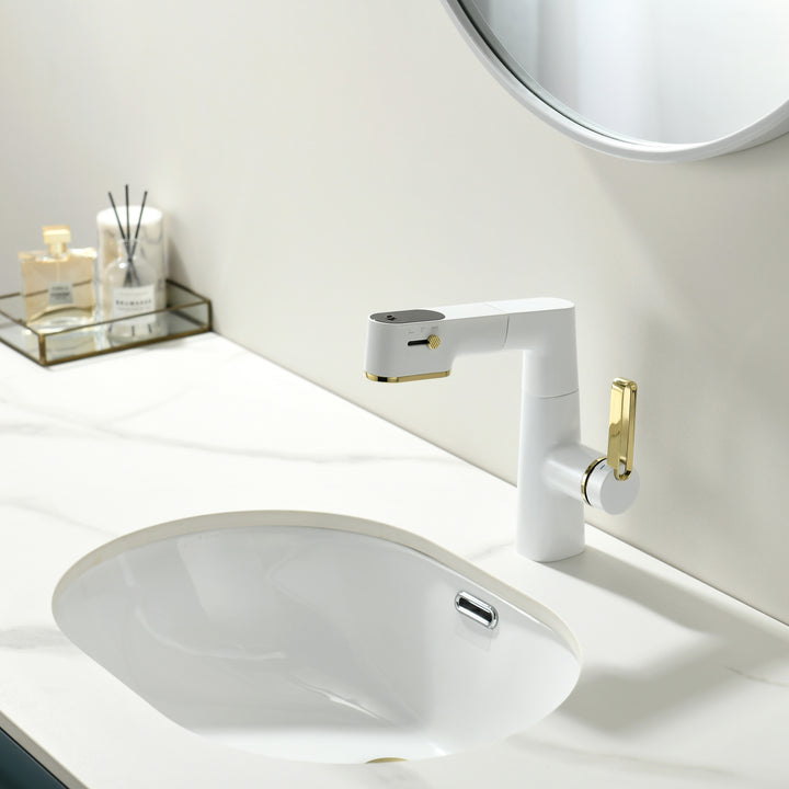 Contemporary Single-Hole Deck Mounted Faucet, Multi-Functional Faucet - Modland