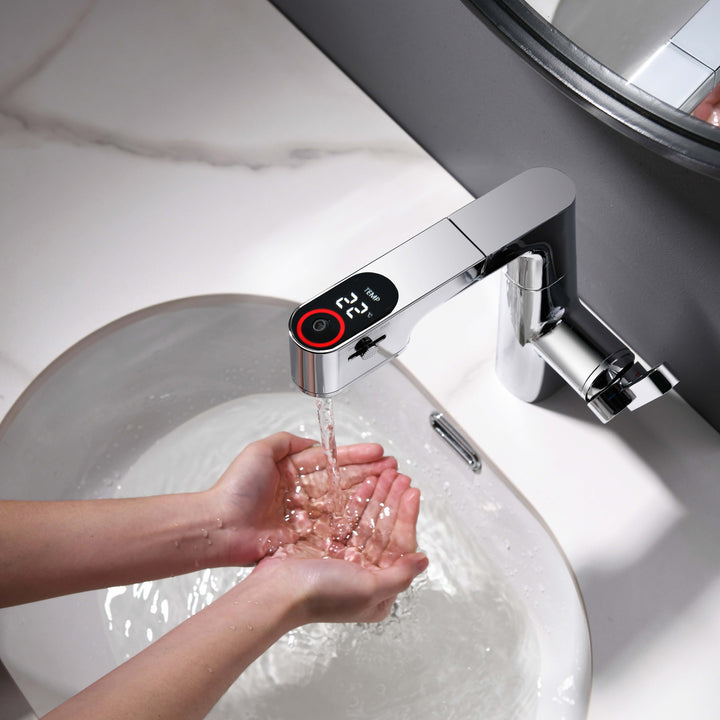 Contemporary Single-Hole Deck Mounted Faucet, Multi-Functional Faucet - Modland