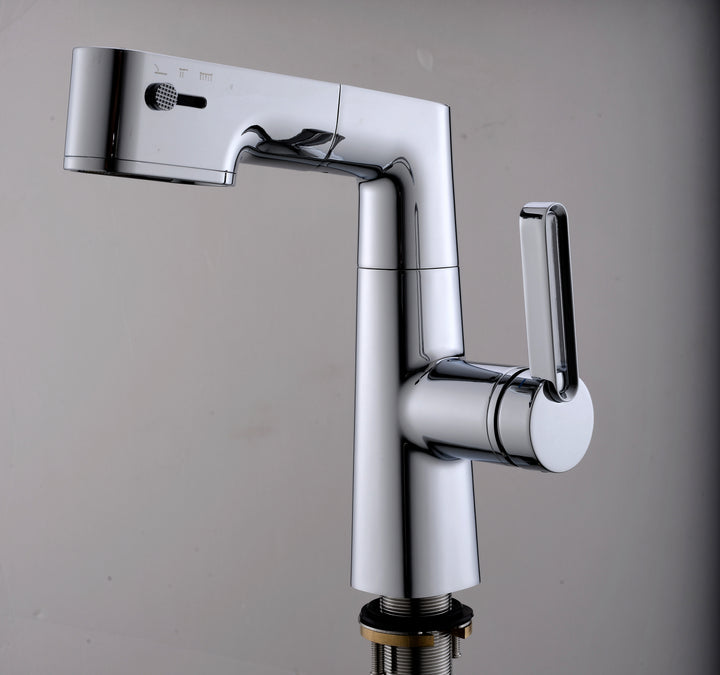 Contemporary Single-Hole Deck Mounted Faucet, Multi-Functional Faucet - Modland