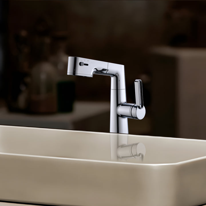 Contemporary Single-Hole Deck Mounted Faucet, Multi-Functional Faucet - Modland