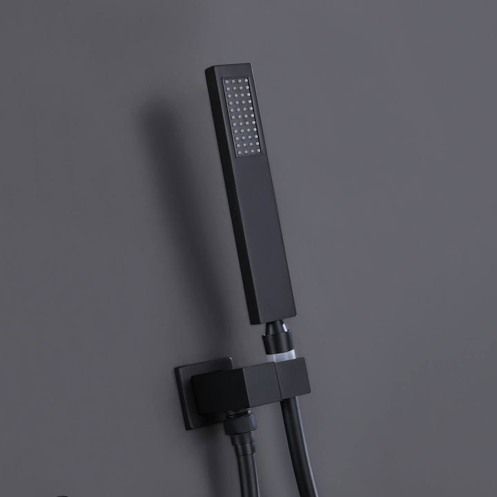 Matte black shower head