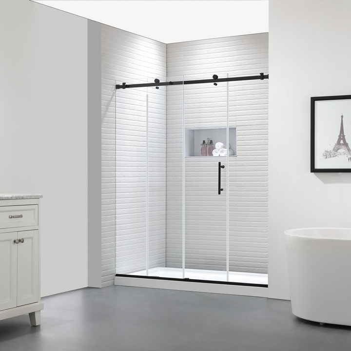 Modland 60x76 Single Sliding Frameless Clear Glass Shower Door - Modland