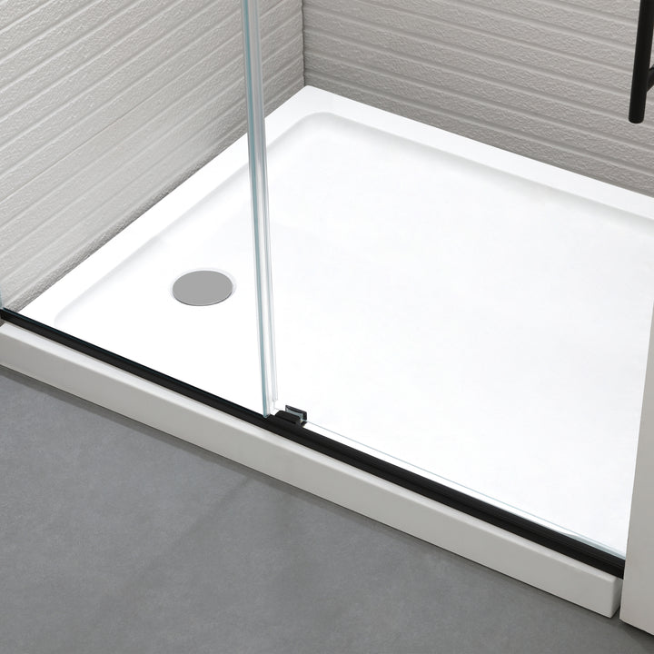 Modland 60x76 Single Sliding Frameless Clear Glass Shower Door - Modland